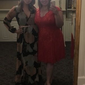 Tadashi Shoji Dresses - Todashi Shoji lace dress plus coral / red Tadashi Shoji Dresses - Todashi Shoji lace dress plus coral / red